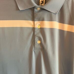 FootJoy Men’s Polo in Light Blue with White Chest Stripe